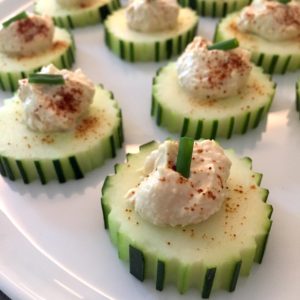 healthy recipe hummus cucumber bites
