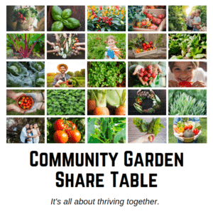 Community Garden Share Table at Capital Chiropractic
