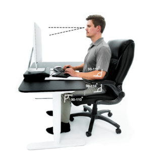 correct sitting desk posture